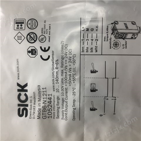 德国西克SICK  GTB6-N1211 迷你型光电传感器 订货号: 1052441